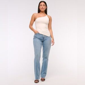 Abercrombie 90’s Straight Ultra High-Rise Light Blue Curve Love Jeans